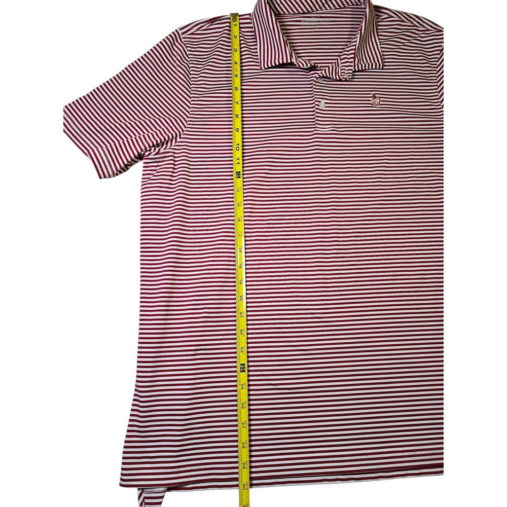 Vineyard Vines Polo Shirt Red White Stripe XL - Picture 6 of 8